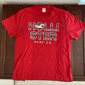 Hollister Red Short Sleeve Tee - M